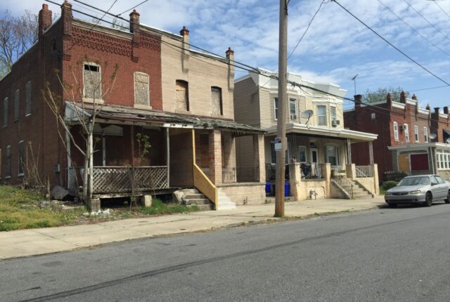 A photo of a city block in Chester, PA