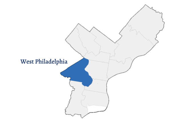 Outline of the West Philadelphia neighborhood