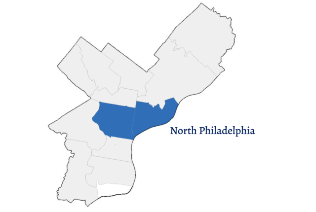 Outline of North Philadelphia neighborhood